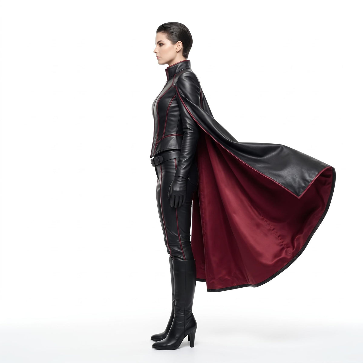 Women's Genuine Leather Gothic Vampire Costume - Verlain London