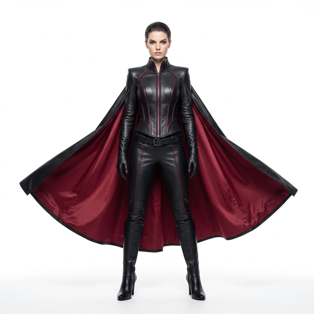Women's Genuine Leather Gothic Vampire Costume - Verlain London