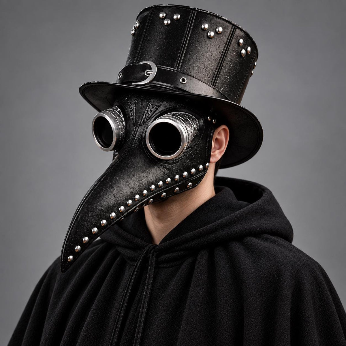 Black Plague Doctor Mask with Beak – Steampunk Gothic Halloween Mask - Verlain London