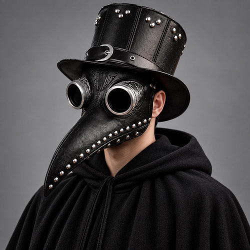 Black Plague Doctor Mask with Beak – Steampunk Gothic Halloween Mask - Verlain London