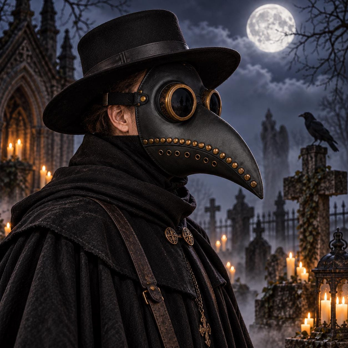 Plague Doctor Mask Steampunk Gothic Halloween Cospla
