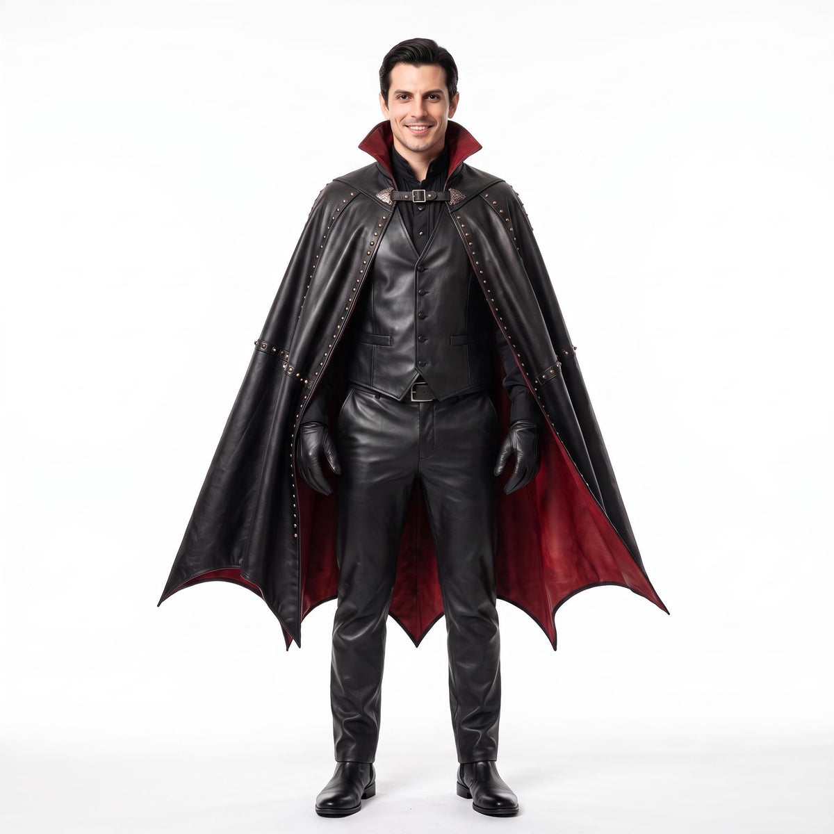 Men's Genuine Leather Vampire Costume - Verlain London