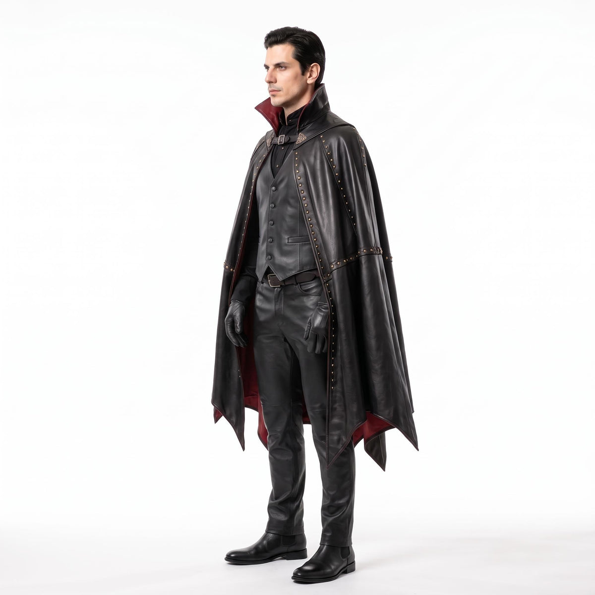 Men's Genuine Leather Vampire Costume - Verlain London