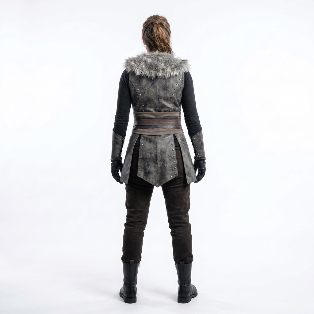 Women's Genuine Leather Viking Costume - Verlain London