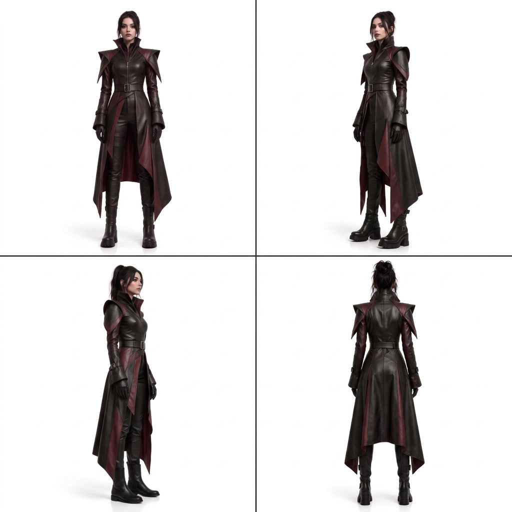Women's Genuine Leather Warrior Costume - Verlain London