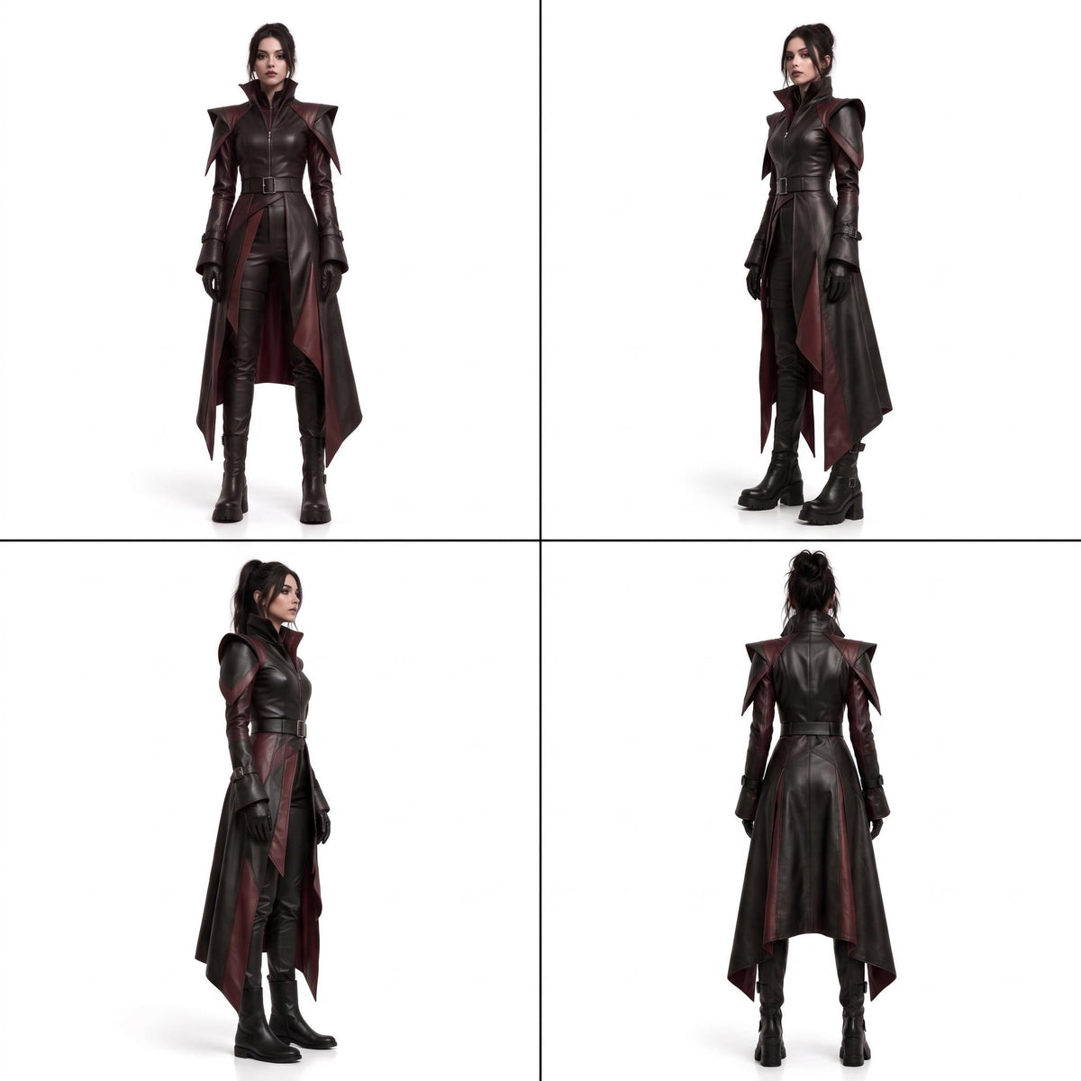 Women's Genuine Leather Warrior Costume - Verlain London