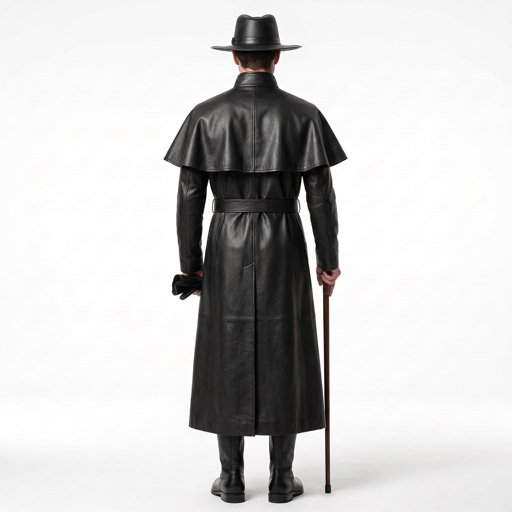 Men's Genuine Leather Victorian Hunter Costume - Verlain London