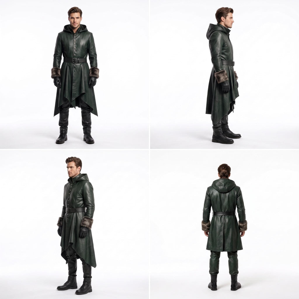 Men's Genuine Leather Forest Ranger Costume - Verlain London