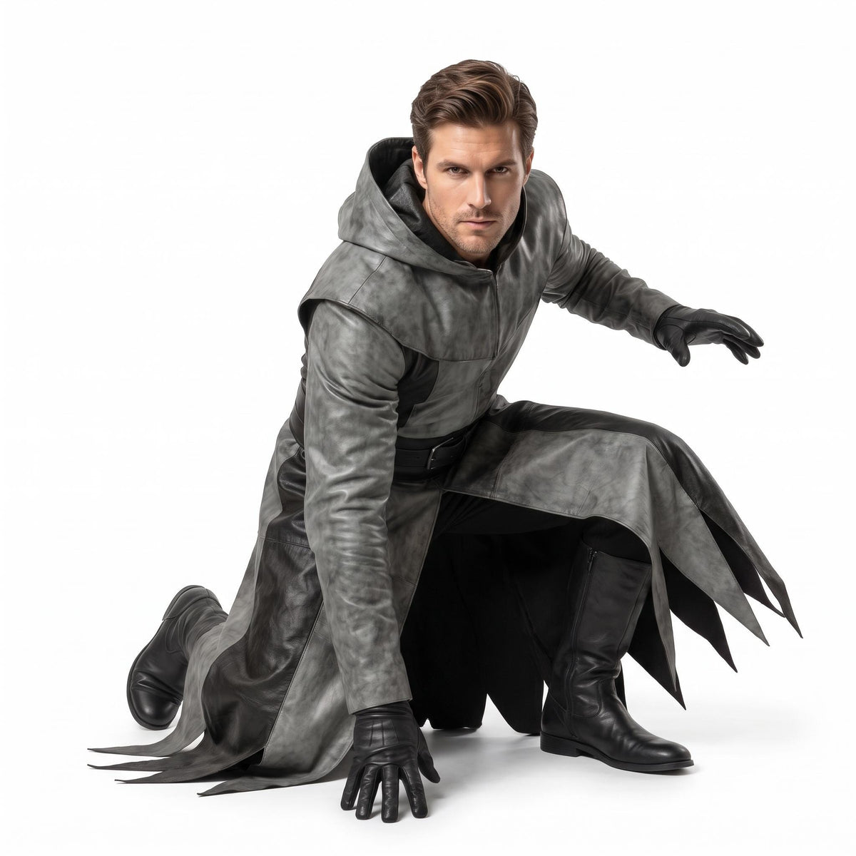 Men's Genuine Leather Reaper Costume - Verlain London