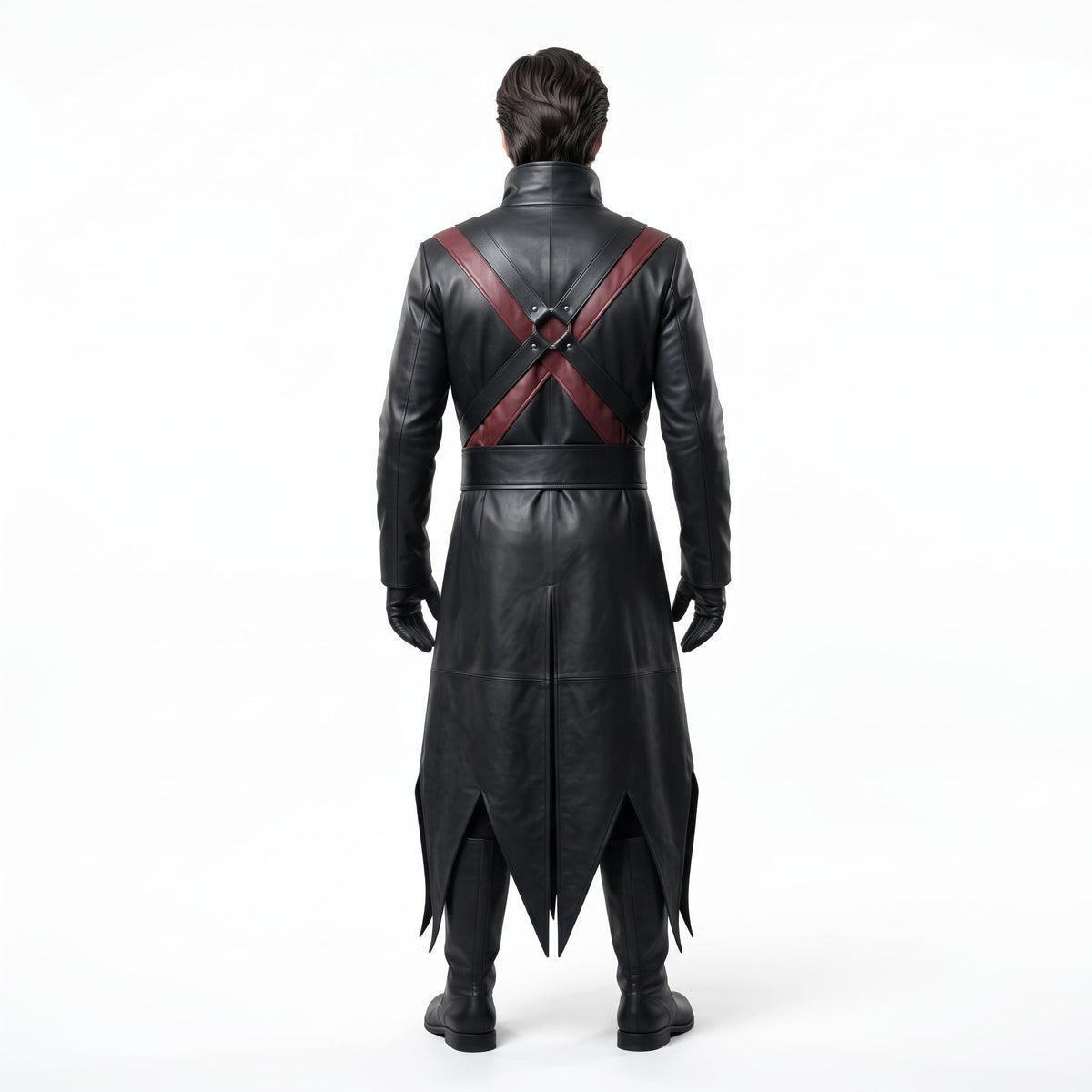 Men's Genuine Leather Dark Warrior Costume - Verlain London
