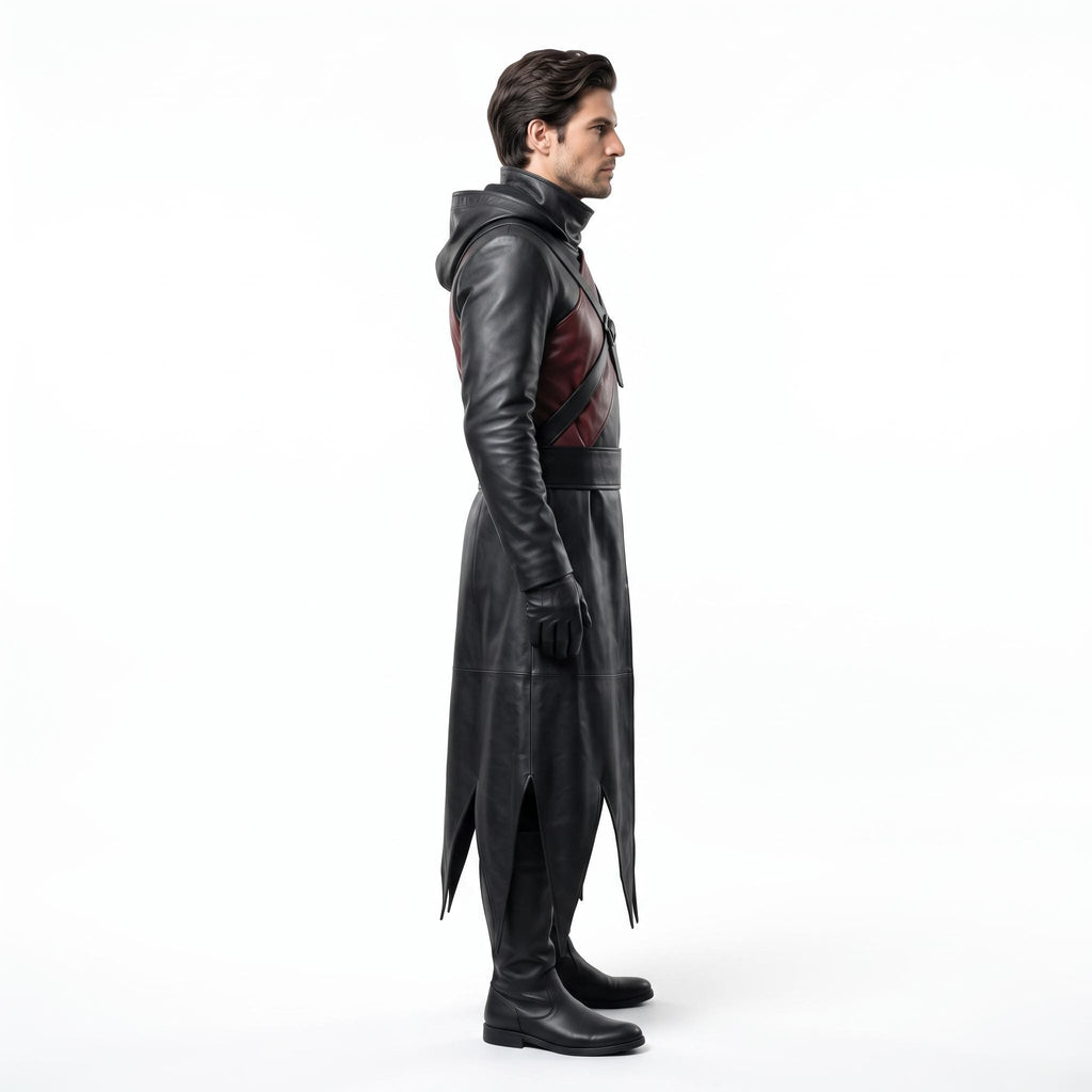Men's Genuine Leather Dark Warrior Costume - Verlain London