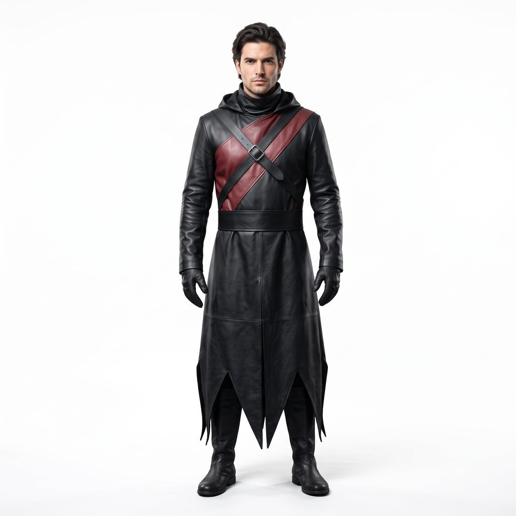 Men's Genuine Leather Dark Warrior Costume - Verlain London
