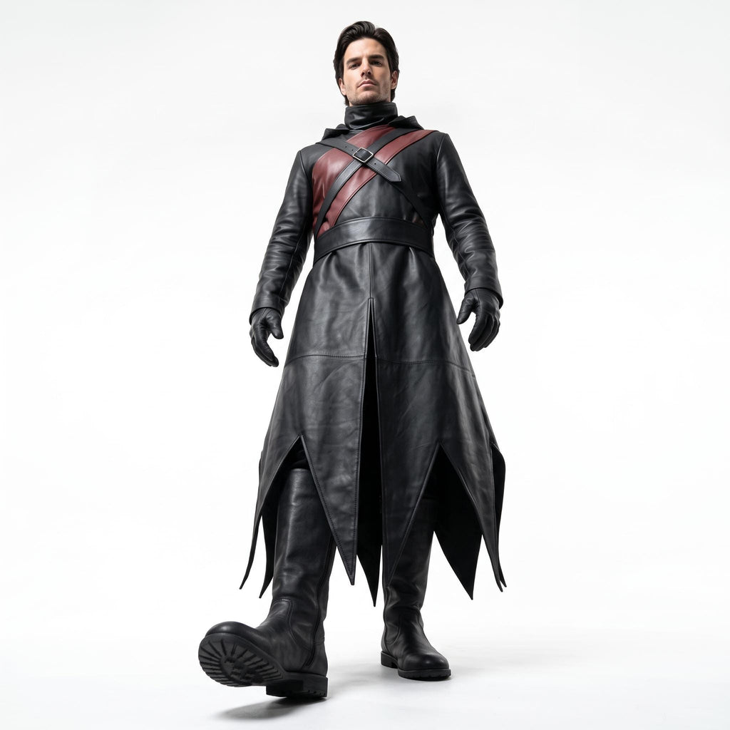 Men's Genuine Leather Dark Warrior Costume - Verlain London