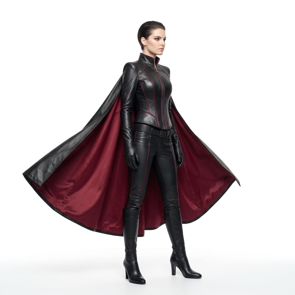 Women's Genuine Leather Gothic Vampire Costume - Verlain London