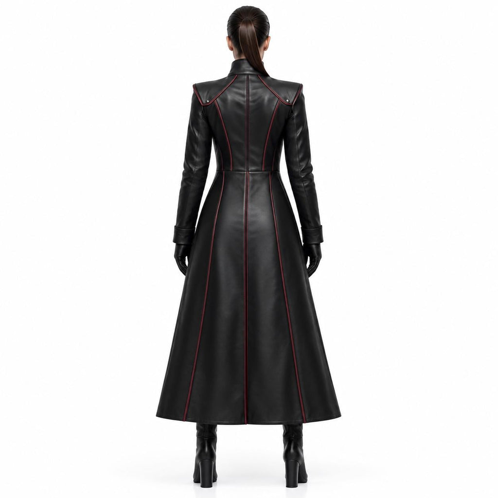 Women's Genuine Leather Gothic Vampire Costume - Verlain London