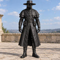 Medieval Men’s Plague Doctor Trench Black Leather Co