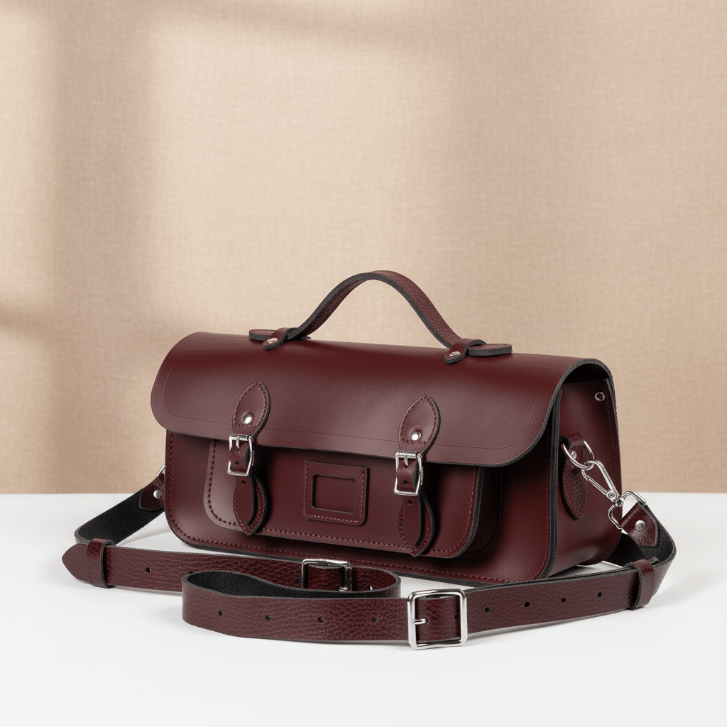 The Raven Crossbody | Pure Oxblood Leather - Verlain London